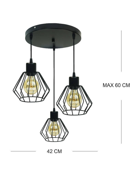  Nowoczesna lampa wisząca plafon okrągły DIAMENT