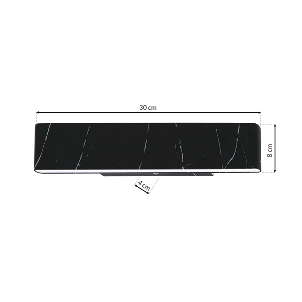 kinkiet PIERCE BLACK 12W LED ML6471