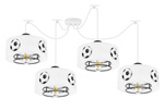 Lampa sufitowa do pokoju piłkarskiego pająk regulowana 2-punktowa Mundial 2xE27 Led