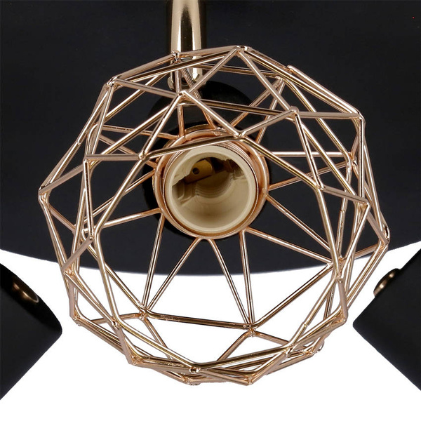 Lampa sufitowa Candellux Acrobat 98-66466 plafon czarny  E14 klosz złoty