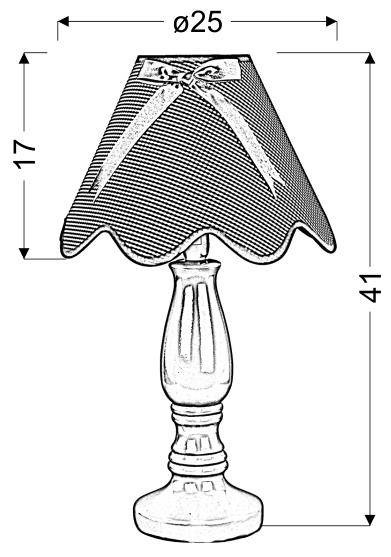 Lampka stołowa/nocna LOLA 41-04680 żółta 1x40W E14