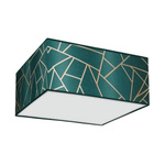Lampa sufitowa ZIGGY GREEN, MLP7574, butelkowa zieleń/złoty, 2x60W E27 