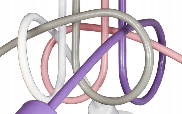 Lampa sufitowa do pokoju dziewczynki pastelowa Tęczowy Zawijas 4xE27 Led 