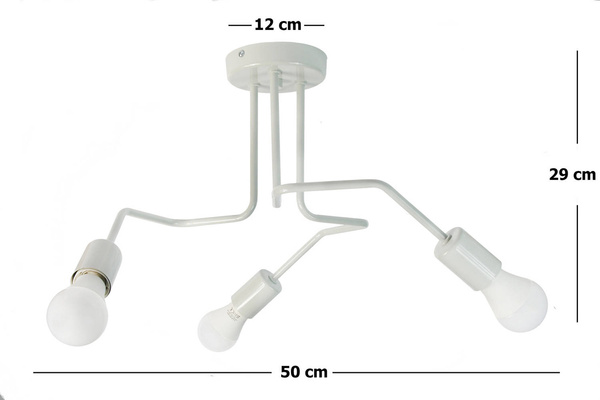 Lampa sufitowa do pokoju dziecka szara nowoczesna Vanessa 3-punktowa Led 