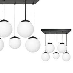 Nowoczesna lampa wisząca prostokąt LIMA BLACK 5xE14 MLP6525