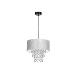 Nowoczesna lampa wisząca ALMERIA SILVER/CHROME 1xE27 MLP6436