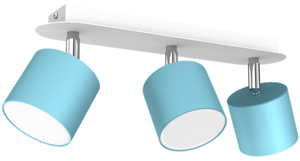 Lampa sufitowa DIXIE BLUE 3x GX53 szer. 34cm | niebieski