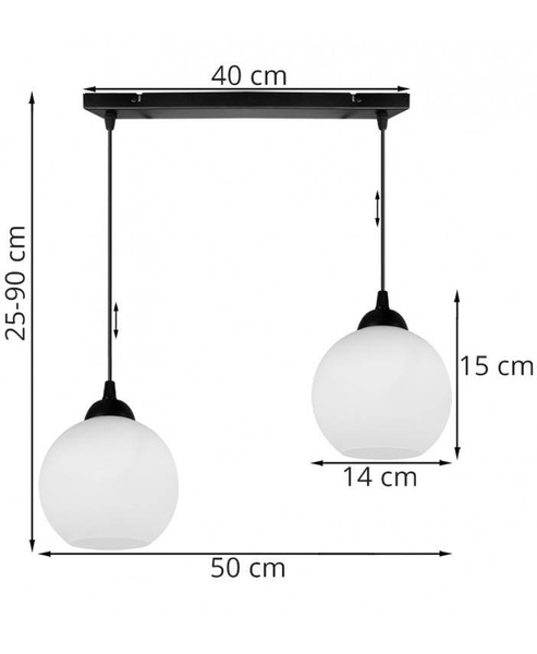 Nowoczesna lampa wisząca kuliste mleczne klosze