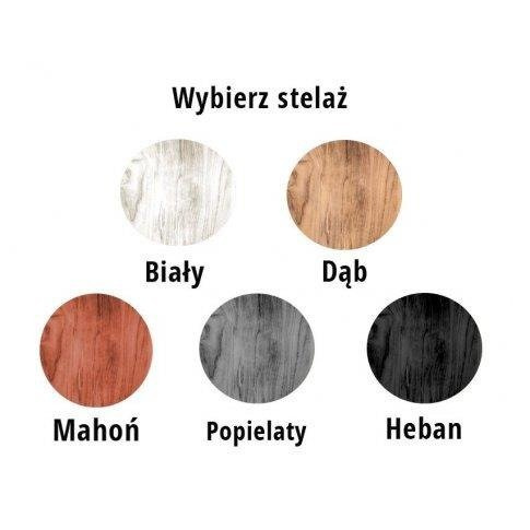 Lampa podłogowa do pokoju dziecka Magiczny Cylinder drewniana niebieski abażur 1XE27