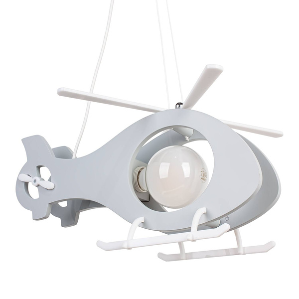 Lampa sufitowa do pokoju dziecka Helikopter szary 1xE27 Led 