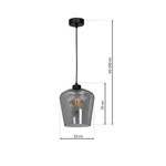 Nowoczesna lampa wisząca SANTIAGO SMOKED MLP6606