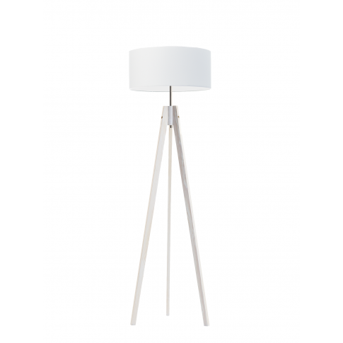 Lampa podłogowa do pokoju dziecka Magiczny Cylinder drewniana niebieski abażur 1XE27