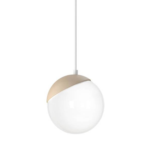 Lampa wisząca SFERA, MLP7236, biały/drewno, 3x40W E14
