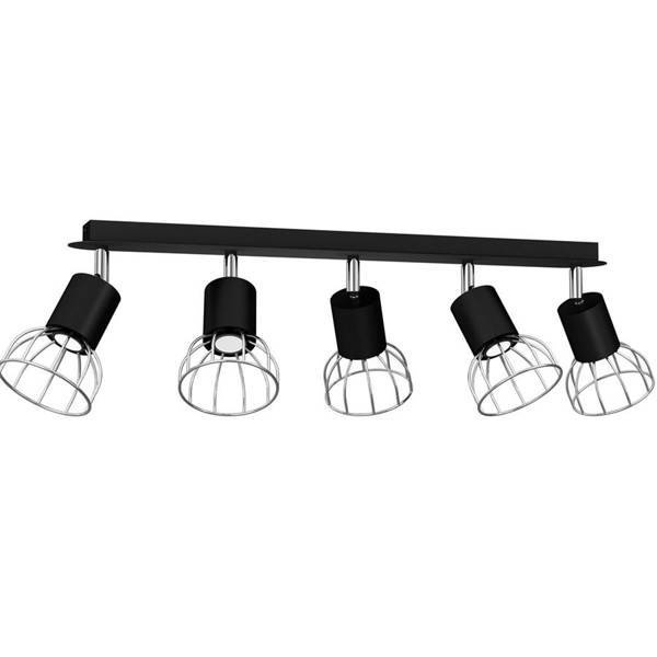 Lampa Sufitowa DANTE, MLP7358, czarny/chrom, 5x8W LED GU10
