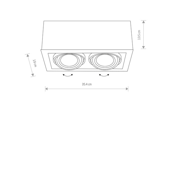 Lampa sufitowa BOX II Black ES111 