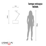 Lampa sufitowa dla dziewczynki i chłopca na wysięgniku Newa 