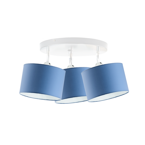 Lampa do pokoju chłopca niebieskie abażury Bajkowy Cylinderek 