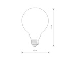 Żarówka LED E27 8W ciepła 3000K Glass Ball Bulb bez kołnierza G95 mleczna