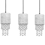 Nowoczesna lampa wisząca listwa ALMERIA SILVER/CHROME 3xE27 MLP6435