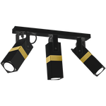 Nowoczesna lampa sufitowa VIDAR BLACK/GOLD 3xGU10 MLP6278