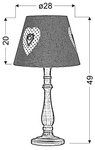 Lampka stołowa różowa z serduszkiem Sweet 41-64196