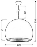 Lampa sufitowa wisząca 1X60W E27 zielony PICTOR 31-15136