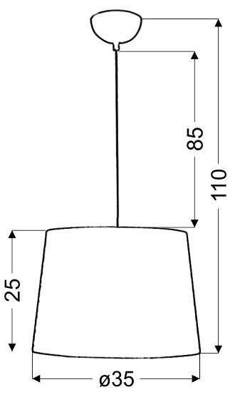 Lampa sufitowa wisząca 1X60W E27 biały ORLANDO 31-49117