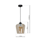 Nowoczesna lampa wisząca SANTIAGO AMBER MLP6607