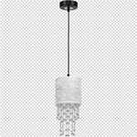 Nowoczesna lampa wisząca ALMERIA SILVER/BLACK 1xE27 MLP6434