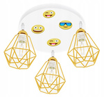  Lampa sufitowa do pokoju chłopca i dziewczynki Smile 3xE27