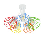 Lampa sufitowa do pokoju dziecięcego 5-punktowa kolorowy druciak Artemis 5xE27 Led 