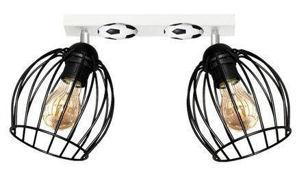 Lampa sufitowa do pokoju chłopca motyw piłkarski czarna Mundial 2