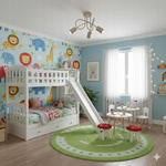 Lampa sufitowa do pokoju dziecka beżowa Zakręcony Cylinderek 3xGU10 