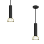 Lampa wisząca DANTE, MLP7248, czarny/złoty, 1x8W LED GU10