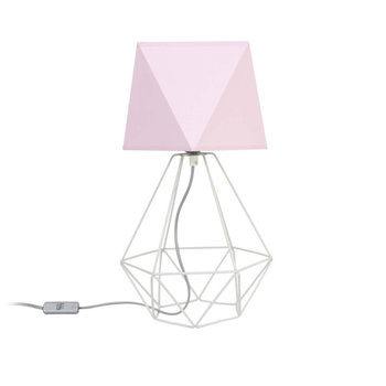 Lampka nocna dla dziewczynki różowa Diament 1XE27 Led