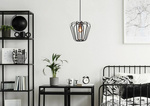 Lampa wisząca czarna metalowa loft 40W E27 Jonas 31-78483