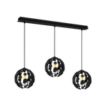 Lampa wisząca GAIA BLACK / WOOD 3xE27 60W MLP6327
