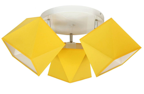 Lampa sufitowa dla dziewczynki 3-punktowa biało-różowa regulowane abażury Led 