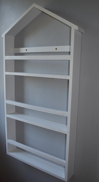 Półka regał do pokoju dziecka w kształcie domku z drewniana - polska produkcja 