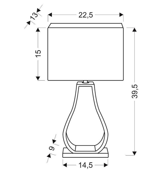 Lampa gabinetowa/stołowa/nocna FEMO 41-79992 podstawa beton/abażur beżowy 1x60W E27