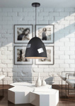 Lampa sufitowa wisząca 1X60W E27 czarny + chrom PATCH 31-43184