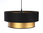 Lampa czarno-złota podwójna walec średnica 60 cm 