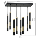 Lampa wisząca DALLAS GOLD 8xGU10 MLP6551