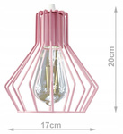Lampa sufitowa do pokoju dziewczynki różowa Motylek Dzwoneczek 3xE27