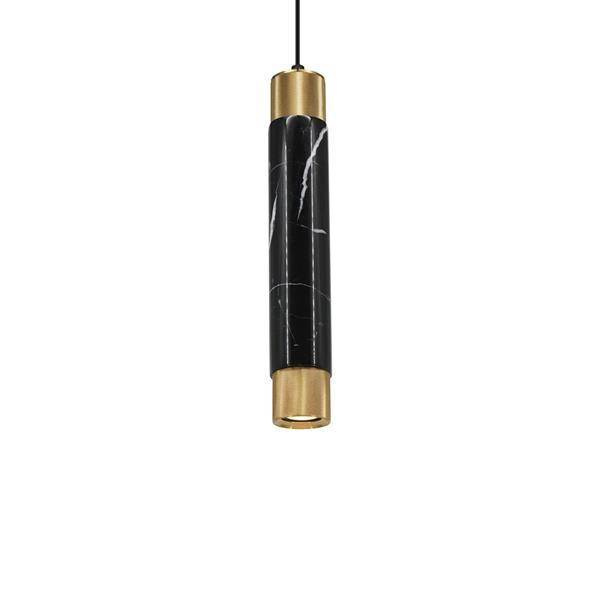 Nowoczesna lampa wisząca MARBLE BLACK/GOLD 1xGU10 ML63400