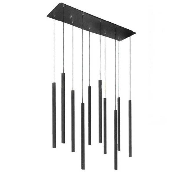 Lampa nad wyspę stół LASER BLACK X czarna