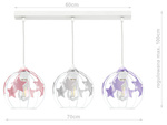 Lampa sufitowa do pokoju dziecka kolorowa Gwiazdki Kule 3xE27