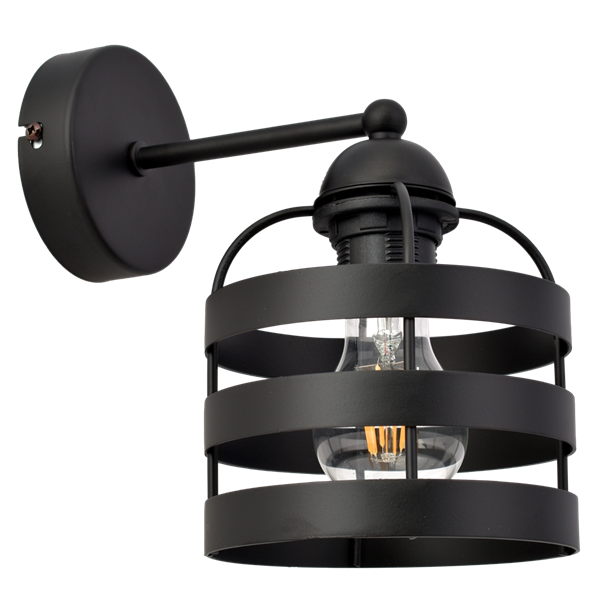 Kinkiet LARS BLACK 1xE27