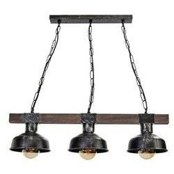 Lampa wisząca FARO BLACK / WOOD 3xE27 60W MLP6243