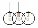 Nowoczesna lampa wisząca Ring złoty miedź chrom 1xE27